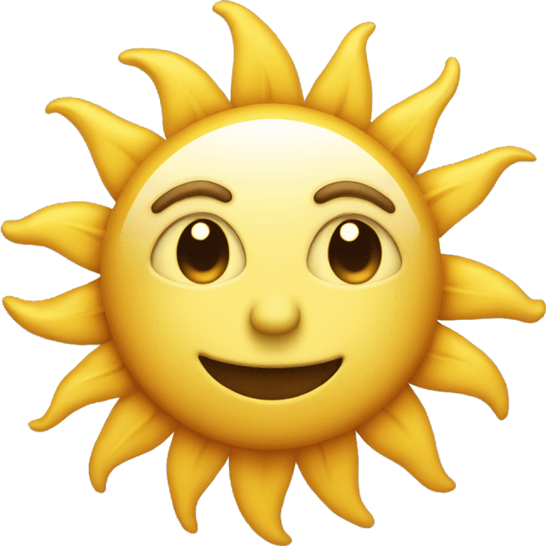 sun emoji with uncunny valle effetti face emoji