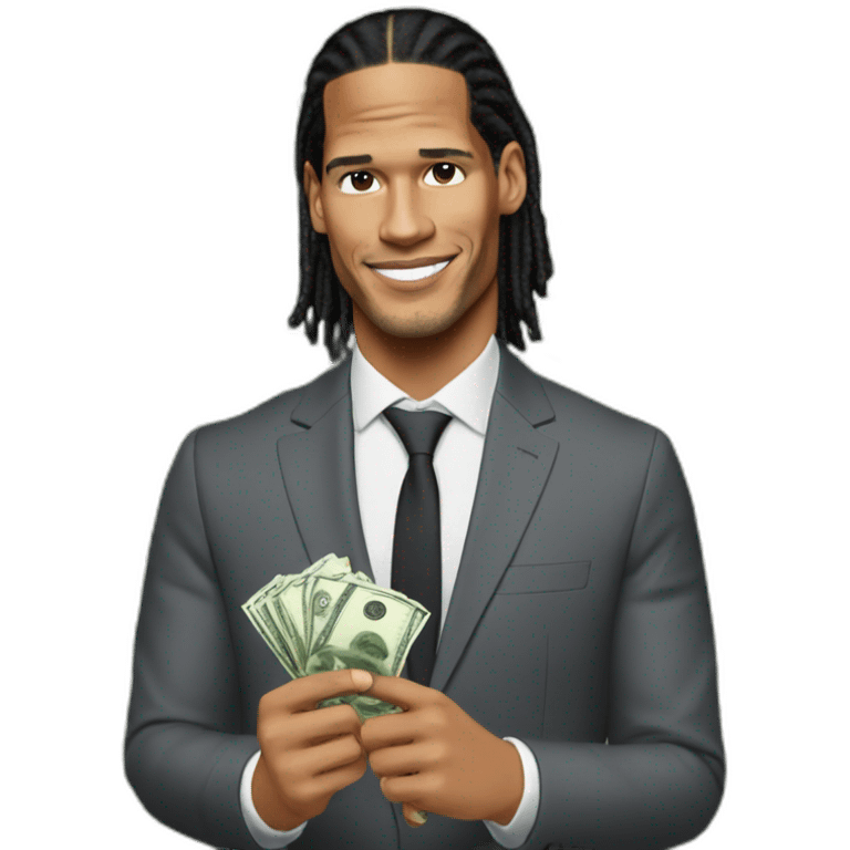 Virgil van dijk with money emoji