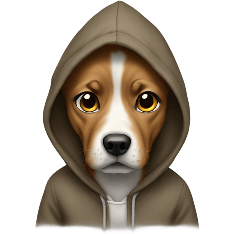 Dog wearing a hoodie emoji