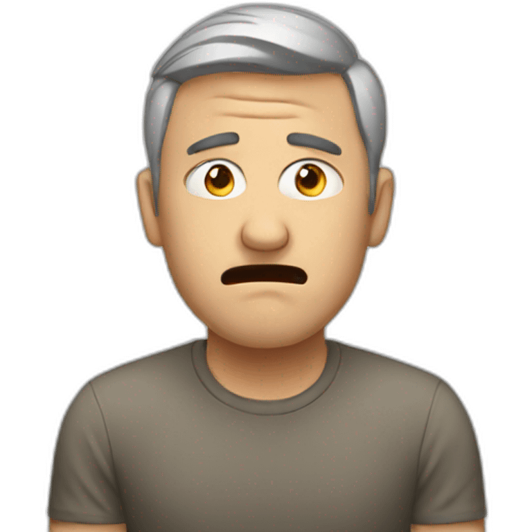 man stressed emoji