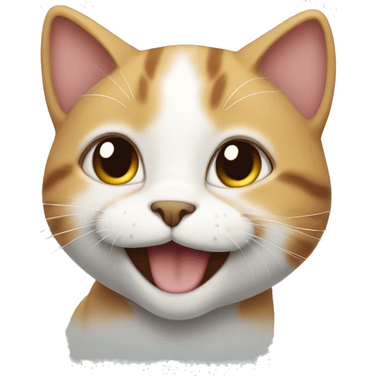 super cute cat smiling  emoji