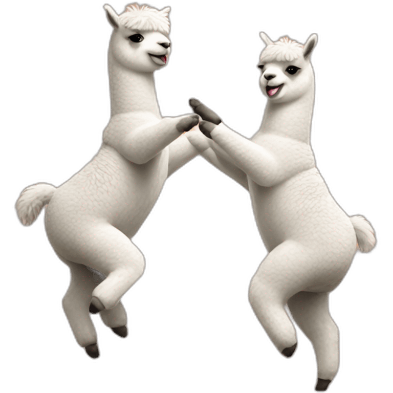 Dancing alpacas emoji