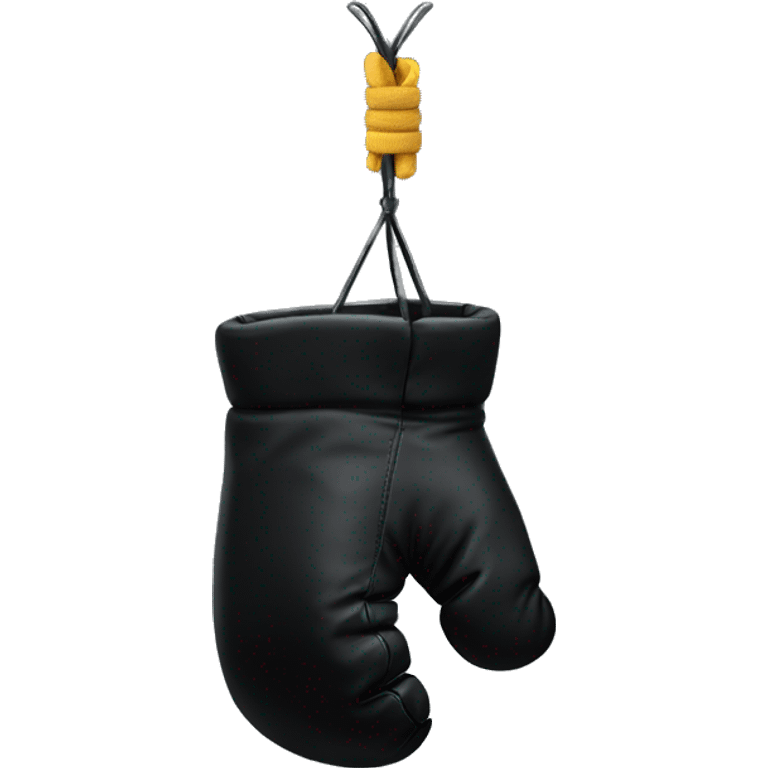 Black box gloves hanging down emoji