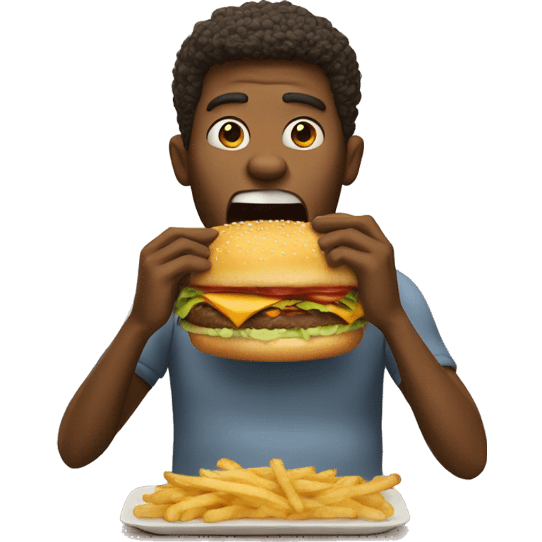 Casoh eating a burger  emoji