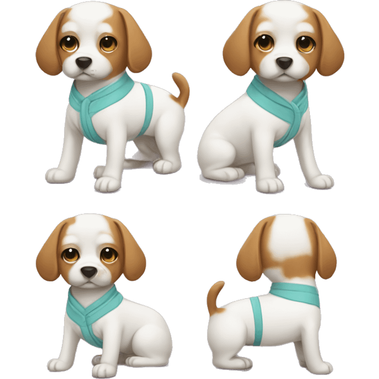 Dog in spa suit emoji