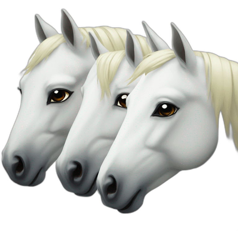 three white horses emoji