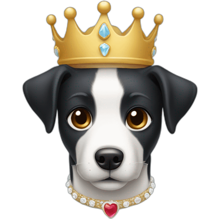 black-dog-with-white-chest-wearing-a-princess-crown emoji