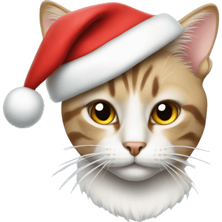 Cat wearing Santa hat  emoji