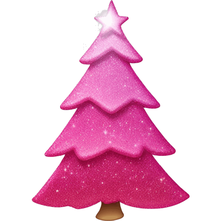 Pink ombre Christmas tree with glitter  emoji