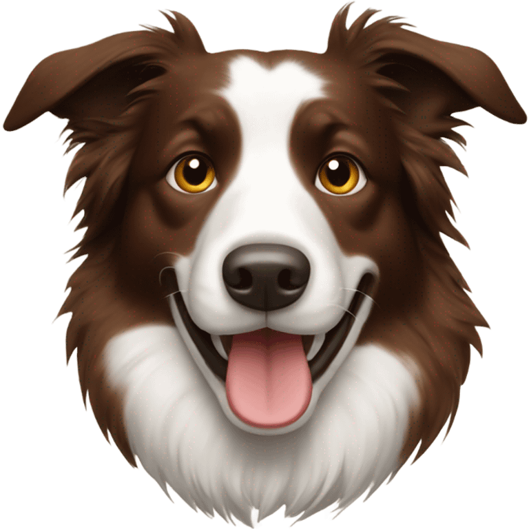 Brown border collie  emoji