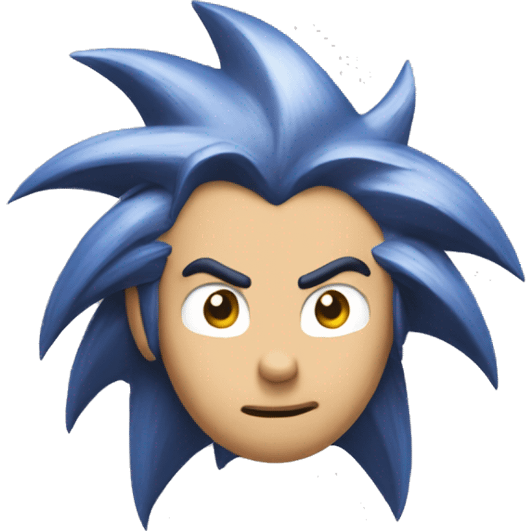 Sonic de cabelo arrepiado emoji