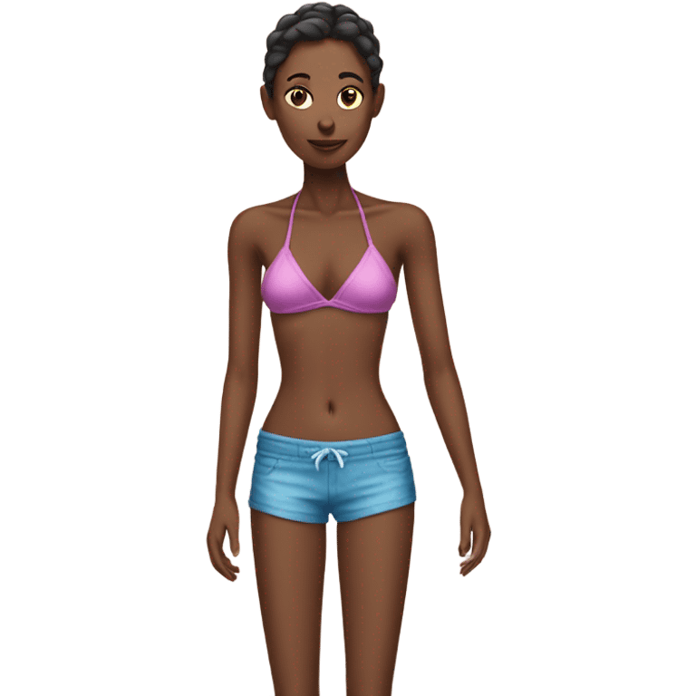 Skinny girl in bikini emoji