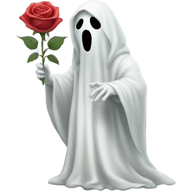 Ghost holding a rose  emoji