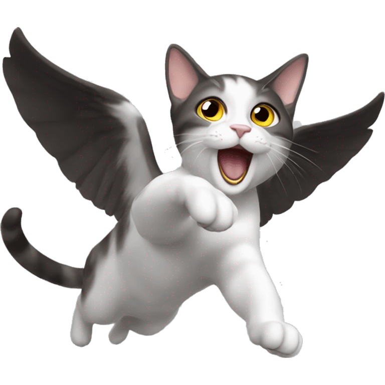 flying cat emoji