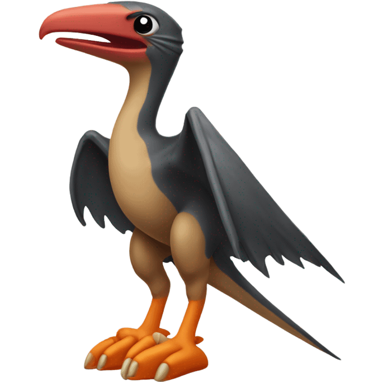 Pterodactyl wearing snow boots, and an eyepatch emoji