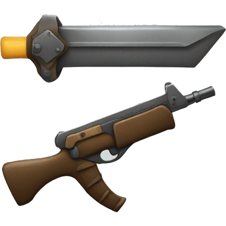 a weapon It has a letter on it  RH emoji