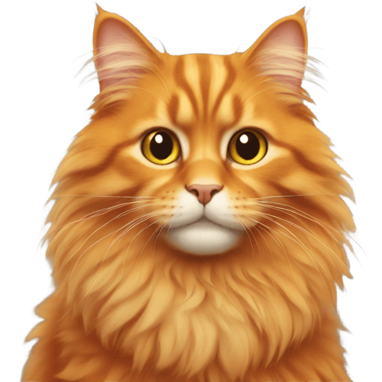 Orange fluffy cat emoji