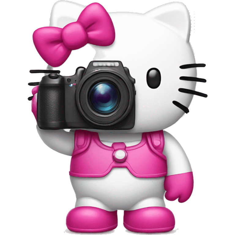 hello kitty with a camera emoji