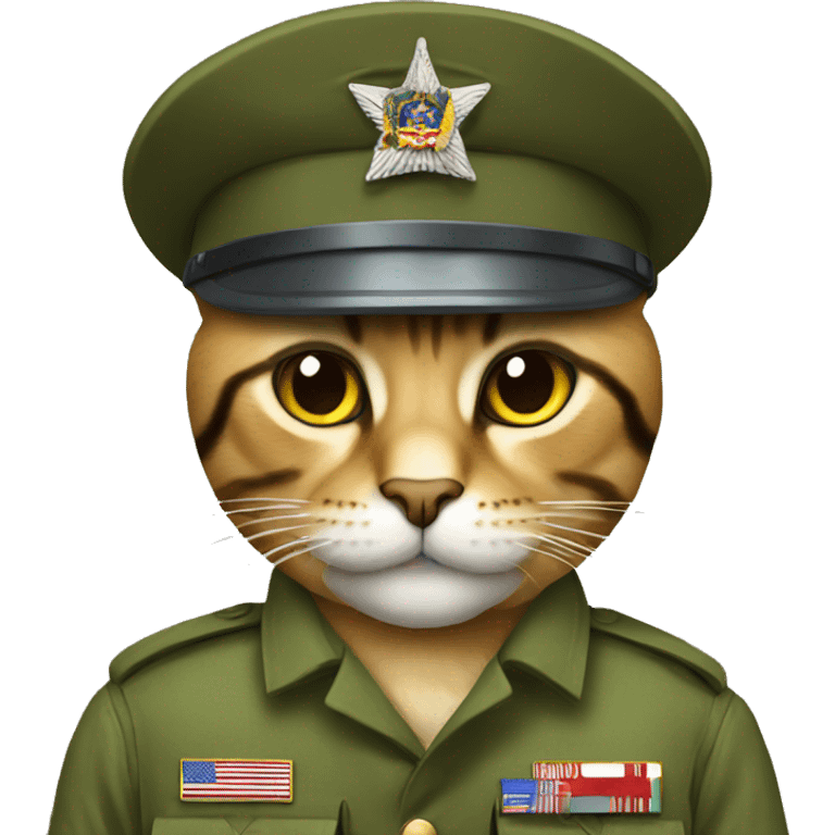 military cat  emoji