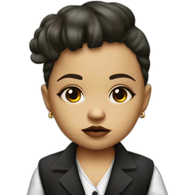 tough Italian mobster baby girl emoji