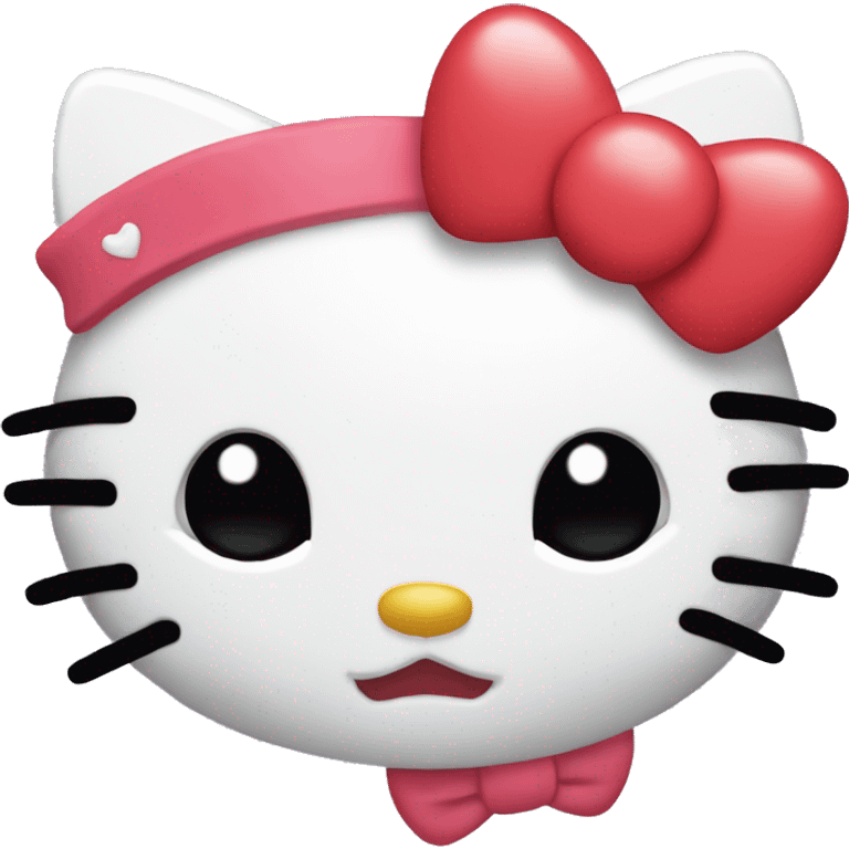 hello kitty with heart emoji