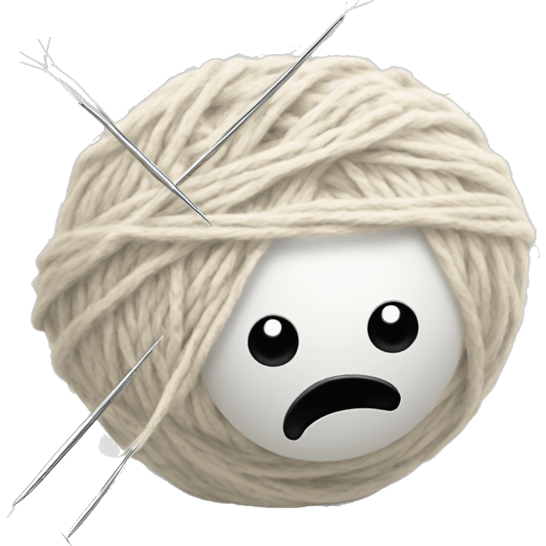 Ball of yarn and needles emoji