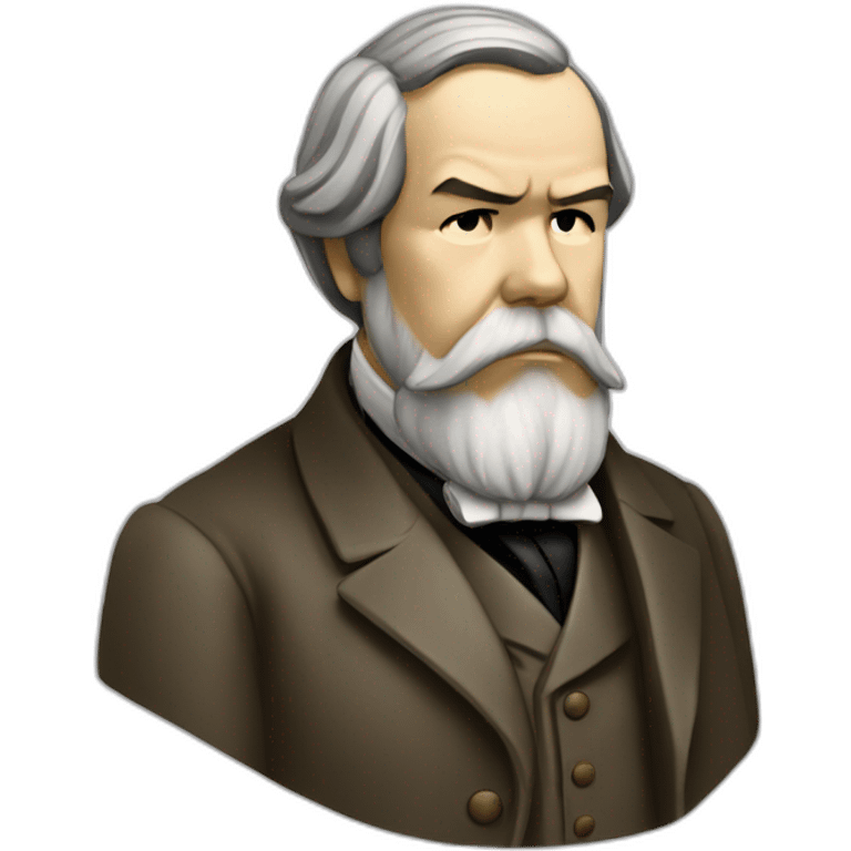 Pensive Friedrich Engels. emoji