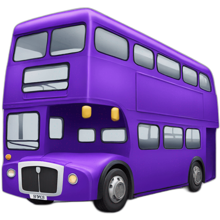 Purple Double decker bus emoji