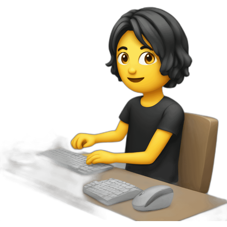 coder on computer emoji