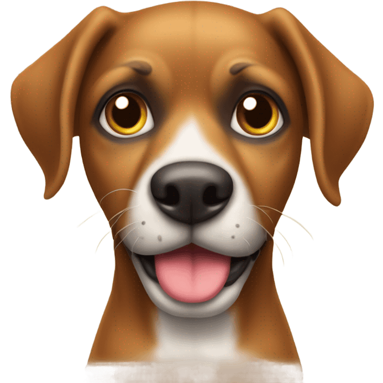 cara de un perro con los ojos en forma de corazon emoji