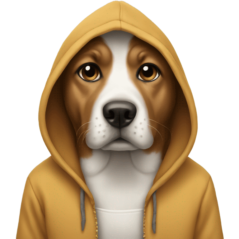 Dog in a hoodie emoji