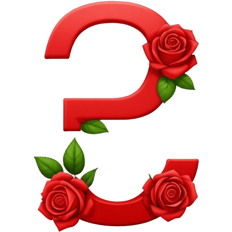 Roses alphabet E emoji