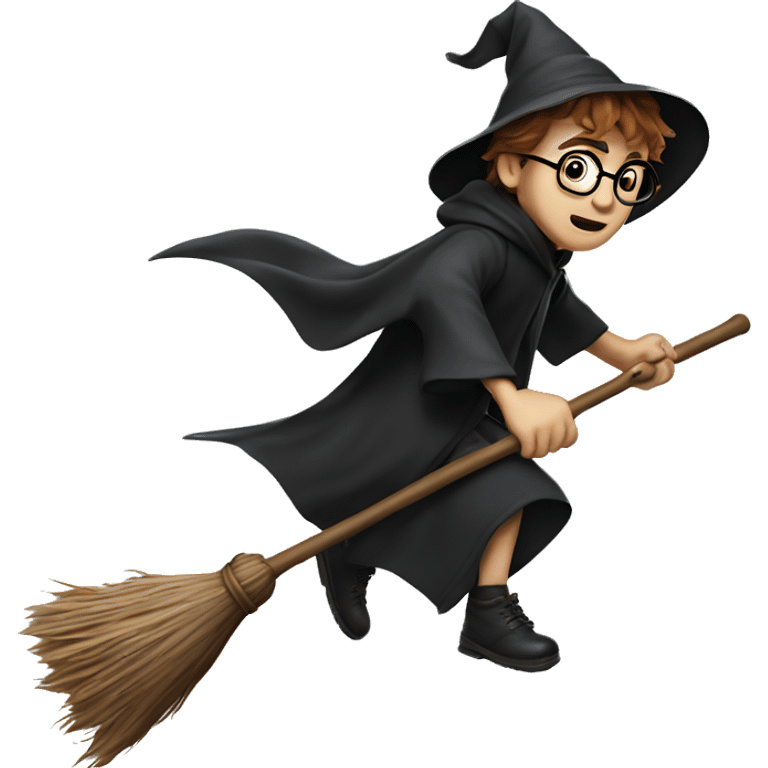 Harry potter on a broomstick emoji