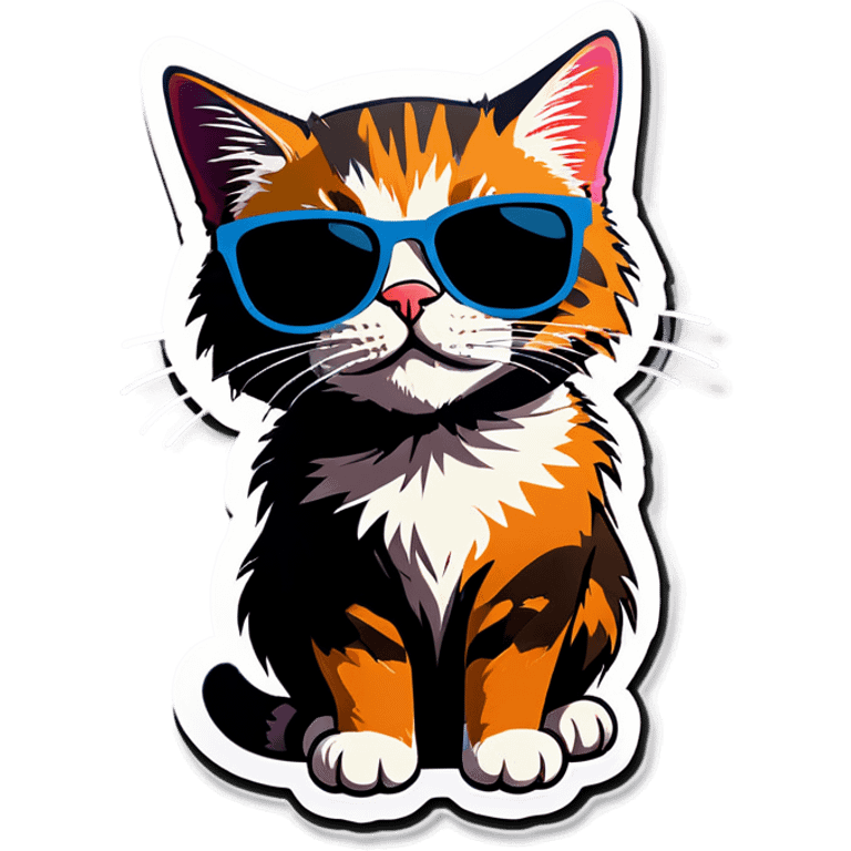 Cat with sunglasses emoji