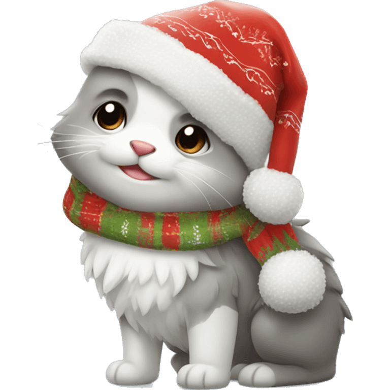 Cute rare christmas animals with Winter Accessoires  emoji