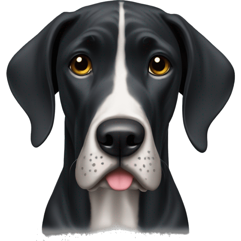 Black Great Dane  emoji