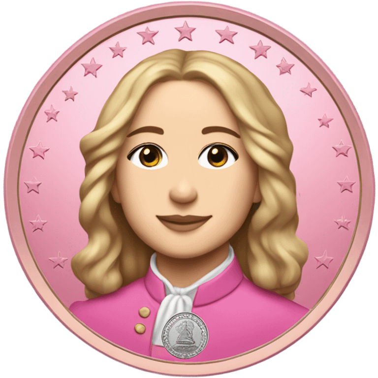 pink coin with sabrina carpenter’s face on it like george washington  emoji