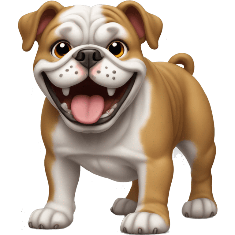 Bulldog happy emoji