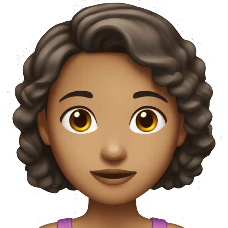 girl with tan skin and dark brown hair emoji