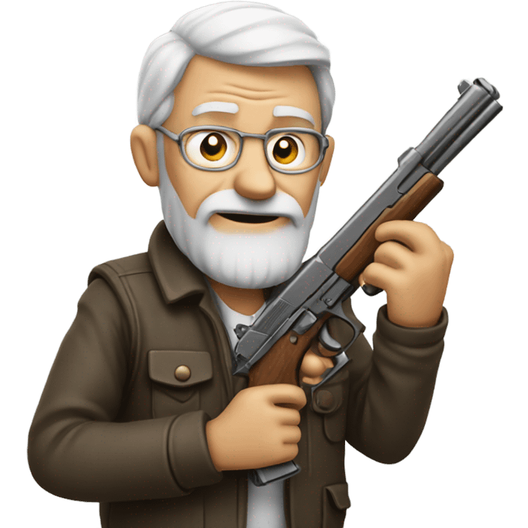 Old guy with a gun emoji