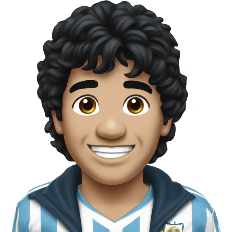 maradona argentina young smile emoji