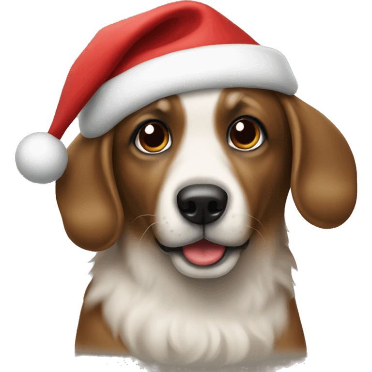 Christmas dog emoji