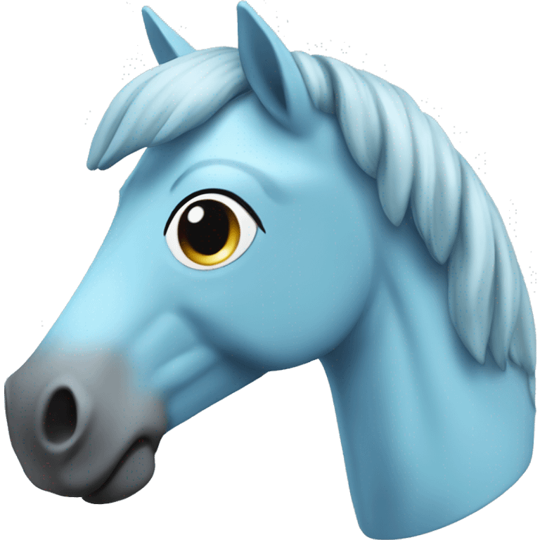 pastel blue toy children's horse emoji