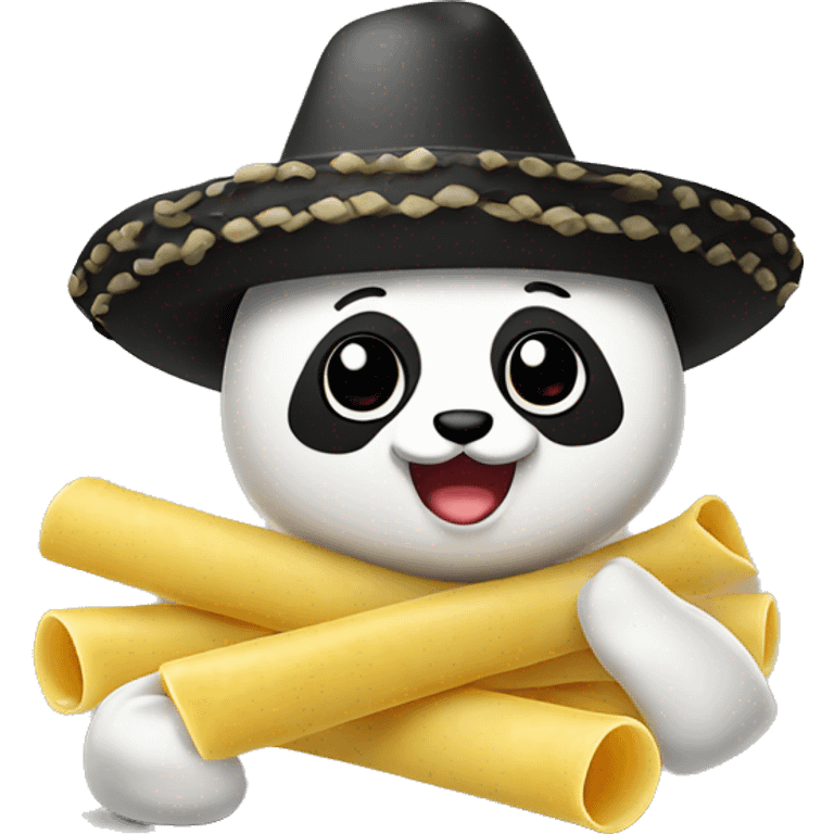 pasta panda with sombrero emoji