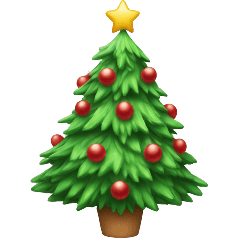 A Christmas tree wearing a hat ￼ emoji