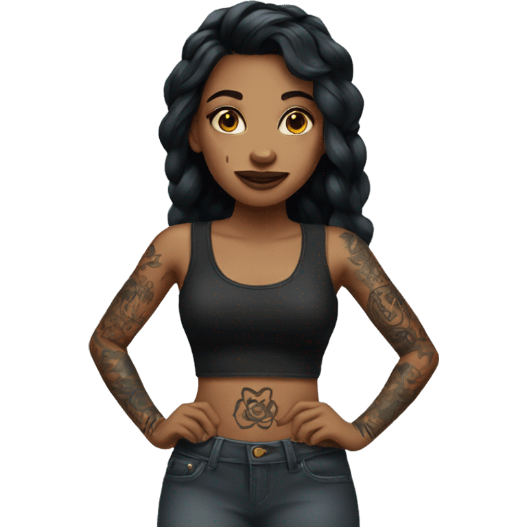 girl with tattoos emoji