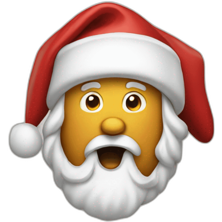 santa open mouth emoji