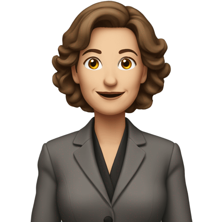 A politician brown hair girl thats like old maybe 57  emoji