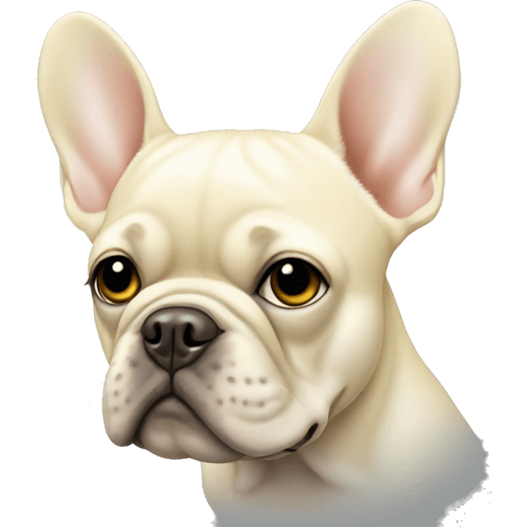 Pale yellow French bulldog  emoji