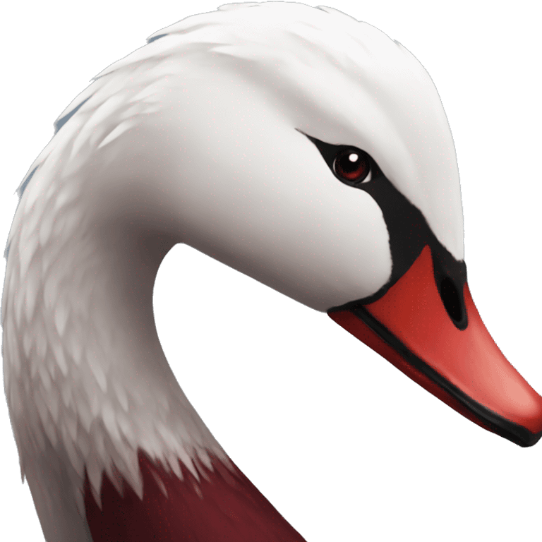 Dark red swan  emoji